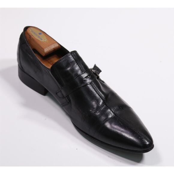 JM Weston Black Leather Point Toe Buckle Dress Shoes Eu 45 - US 12 - Picture 7 of 11